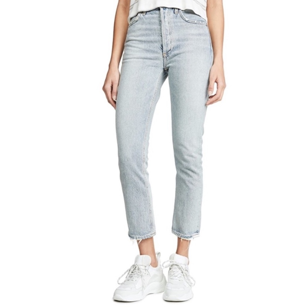 Agolde Riley High Rise Straight Crop Jeans